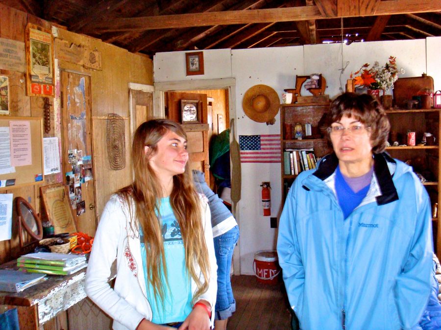 Jeanne & Kathy in Cabin at Minietta Mine 108.jpg