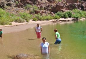 Vickie Splasing in the Cold Colorado.jpg